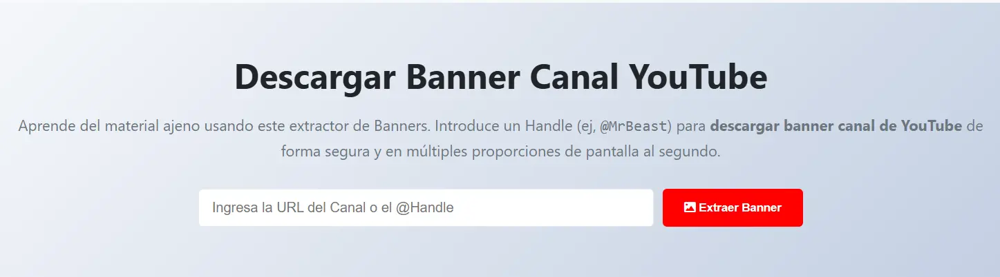 Descargar Banner Canal YouTube