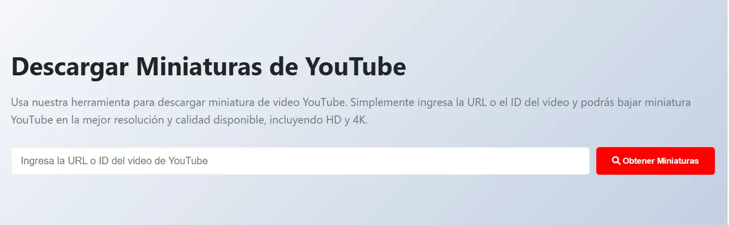 Descargador de miniatura de YouTube