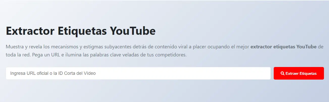Extractor Etiquetas YouTube