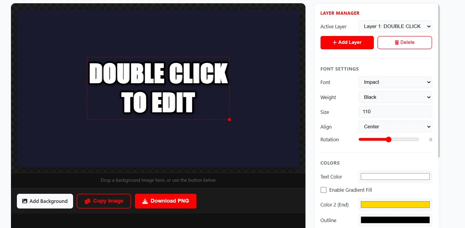 Youtube Thumbnail text style generator