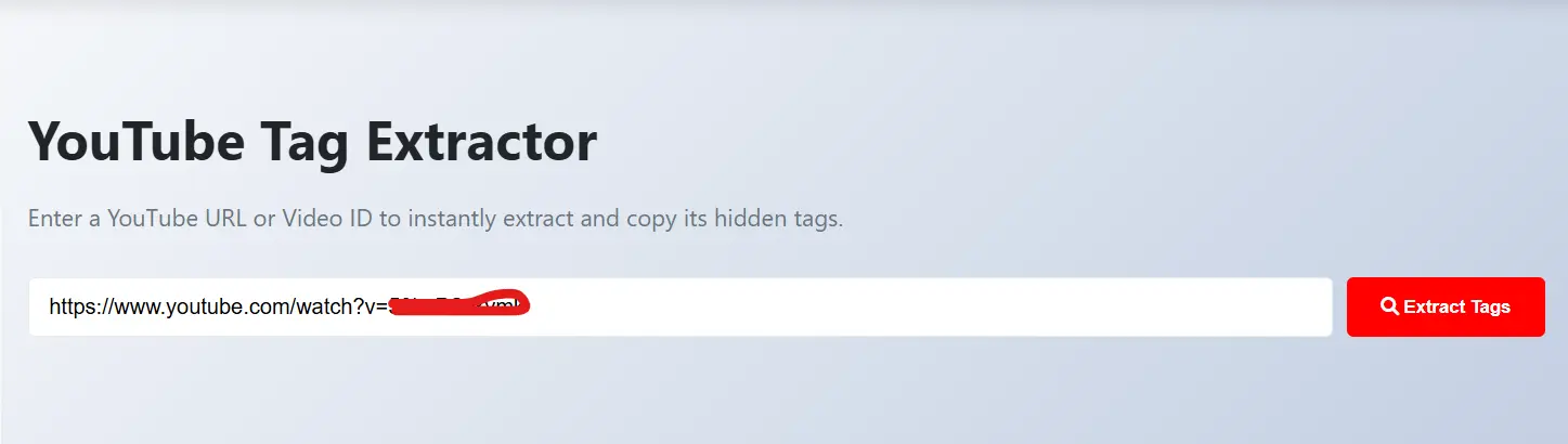 Youtube tag extractor
