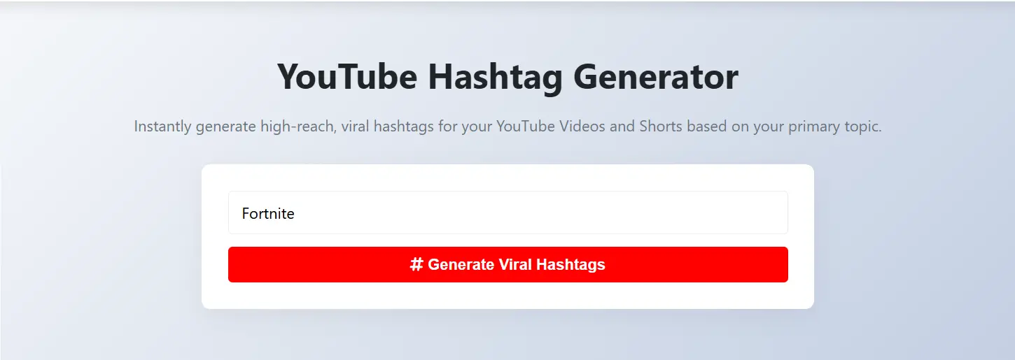 Youtube hashtag generator