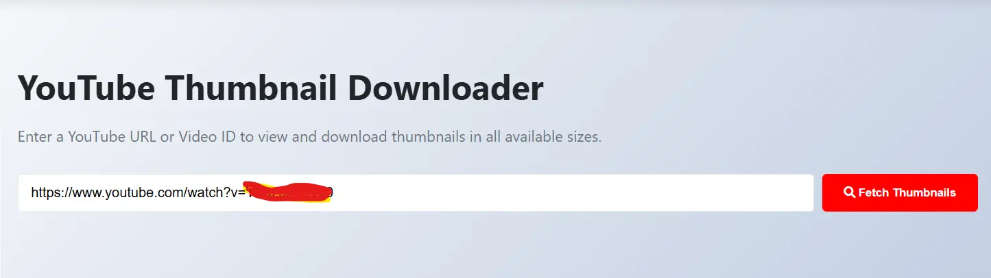 Youtube Thumbnail downloader
