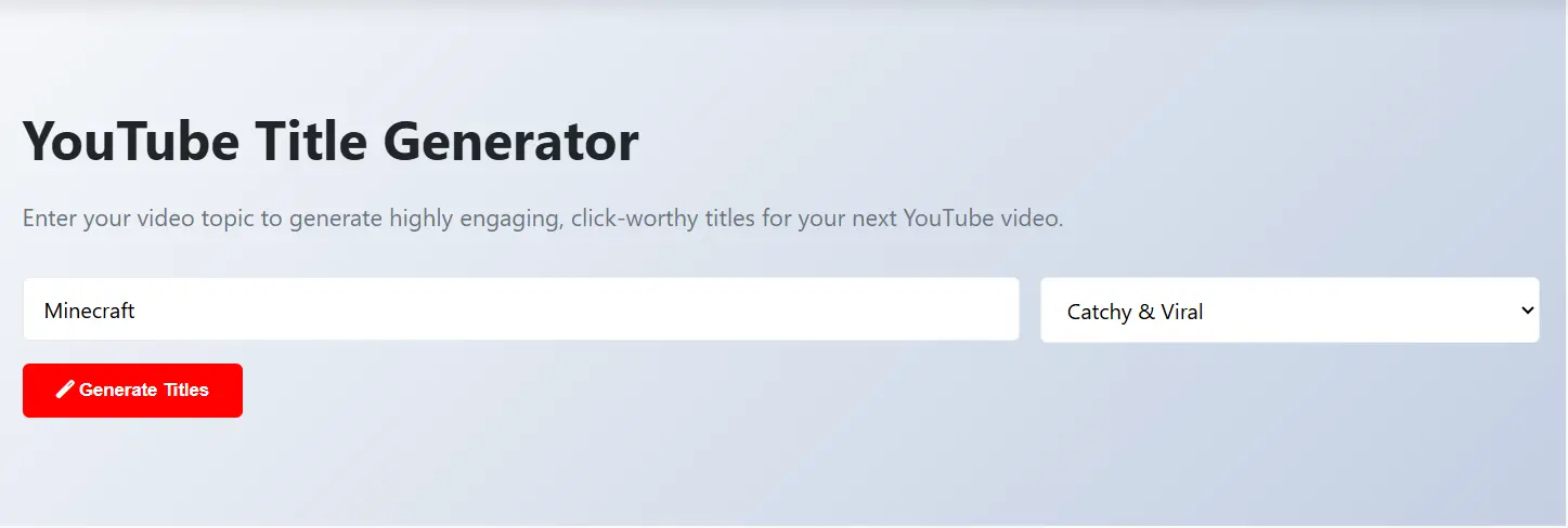Youtube title generator