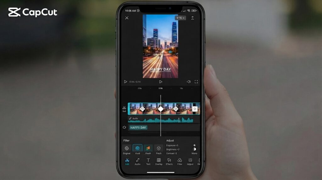 CapCut video editor used by YouTube Shorts creators