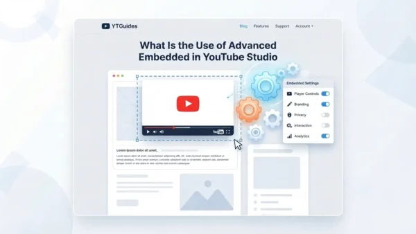 What Is the Use of Advanced Embedded in YouTube Studio?